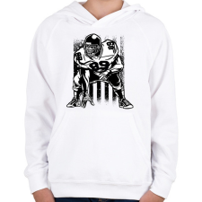PRINTFASHION Amerikai focista - Gyerek kapucnis pulóver - Fehér gyerek pulóver, kardigán
