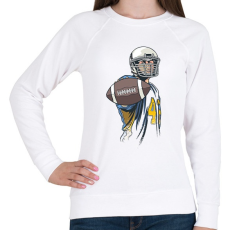 PRINTFASHION Amerikai focista - Női pulóver - Fehér