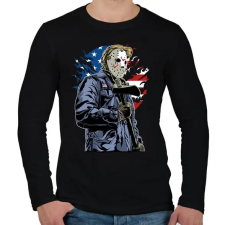 PRINTFASHION Amerikai gyilkos - Férfi hosszú ujjú póló - Fekete férfi póló