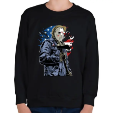 PRINTFASHION Amerikai gyilkos - Gyerek pulóver - Fekete