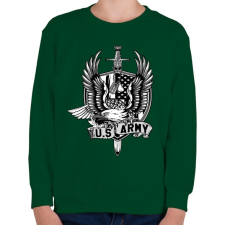 PRINTFASHION Amerikai hadsereg - Gyerek pulóver - Sötétzöld gyerek pulóver, kardigán