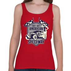 PRINTFASHION Amerikai hot rod - Női atléta - Cseresznyepiros