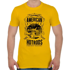 PRINTFASHION Amerikai Hotrods - Férfi póló - Sárga