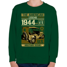 PRINTFASHION Amerikai legenda - Gyerek pulóver - Sötétzöld