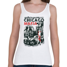 PRINTFASHION Amerikai Maffia - Női atléta - Fehér női trikó