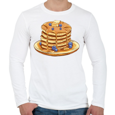 PRINTFASHION Amerikai palacsinta - Férfi hosszú ujjú póló - Fehér