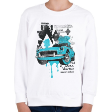 PRINTFASHION Amerikai retro sportautó 2 - Gyerek pulóver - Fehér gyerek pulóver, kardigán