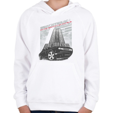 PRINTFASHION Amerikai retro sportautó 3 - Gyerek kapucnis pulóver - Fehér gyerek pulóver, kardigán