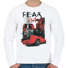 PRINTFASHION Amerikai retro sportautó 5 - Férfi pulóver - Fehér férfi pulóver, kardigán