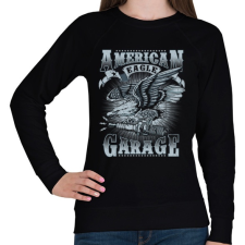 PRINTFASHION Amerikai sas - Női pulóver - Fekete női pulóver, kardigán