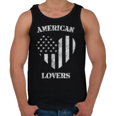 PRINTFASHION Amerikai szerető - Férfi atléta - Fekete