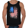 PRINTFASHION amerikai zászló  - Férfi atléta - Fekete