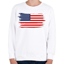 PRINTFASHION Amerikai zászló - Gyerek pulóver - Fehér gyerek pulóver, kardigán