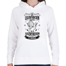 PRINTFASHION Ami a legénybúcsún marad - Női kapucnis pulóver - Fehér női pulóver, kardigán