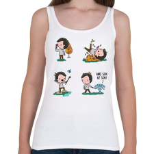 PRINTFASHION Ami sok, az sok! - Női atléta - Fehér női trikó