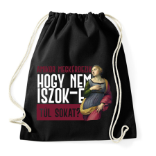 PRINTFASHION Amikor megkérdezik - fehér - Sportzsák, Tornazsák - Fekete tornazsák