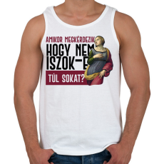 PRINTFASHION Amikor megkérdezik - fekete - Férfi atléta - Fehér