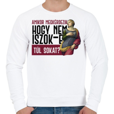 PRINTFASHION Amikor megkérdezik - fekete - Férfi pulóver - Fehér