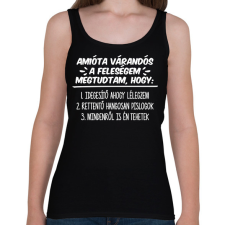 PRINTFASHION Amióta várandós a feleségem - Női atléta - Fekete női trikó