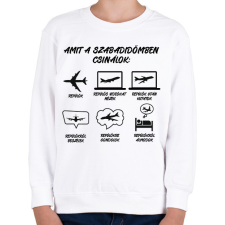 PRINTFASHION Amit a szabadidőmben csinálok - Gyerek pulóver - Fehér gyerek pulóver, kardigán