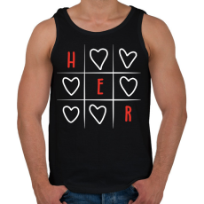 PRINTFASHION Amőba - Her - Férfi atléta - Fekete