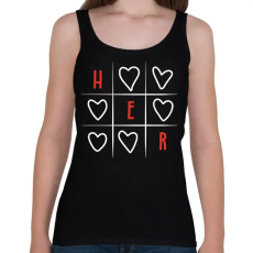 PRINTFASHION Amőba - Her - Női atléta - Fekete