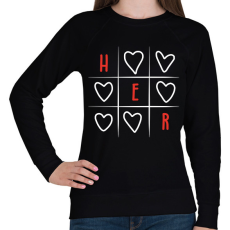 PRINTFASHION Amőba - Her - Női pulóver - Fekete