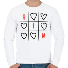 PRINTFASHION Amőba - Him - Férfi pulóver - Fehér férfi pulóver, kardigán