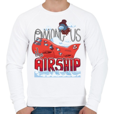 PRINTFASHION Among us airship 2021 - Férfi pulóver - Fehér