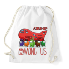 PRINTFASHION Among us - Airship among us - Sportzsák, Tornazsák - Fehér tornazsák