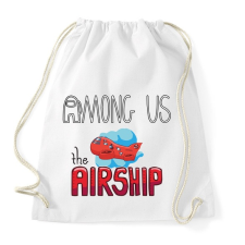 PRINTFASHION Among us airship - Sportzsák, Tornazsák - Fehér tornazsák