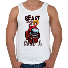 PRINTFASHION Among us beast among us - Férfi atléta - Fehér atléta, trikó