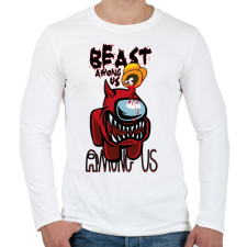 PRINTFASHION Among us beast among us - Férfi hosszú ujjú póló - Fehér férfi póló