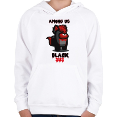 PRINTFASHION Among us Black sus - Gyerek kapucnis pulóver - Fehér