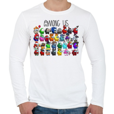 PRINTFASHION Among US Caracters - Férfi hosszú ujjú póló - Fehér