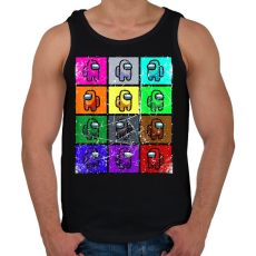 PRINTFASHION Among Us - Crew - Férfi atléta - Fekete