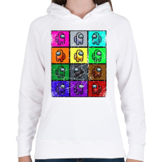 PRINTFASHION Among Us - Crew - Női kapucnis pulóver - Fehér