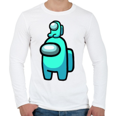 PRINTFASHION Among us: Crewmate - Férfi hosszú ujjú póló - Fehér