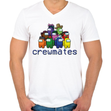 PRINTFASHION Among us Crewmates 2 - Férfi V-nyakú póló - Fehér férfi póló