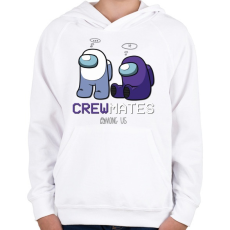 PRINTFASHION Among us crewmates 3 - Gyerek kapucnis pulóver - Fehér
