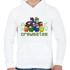 PRINTFASHION Among us Crewmates - Férfi kapucnis pulóver - Fehér