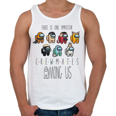 PRINTFASHION Among us - crewmates - there is one impostor - Férfi atléta - Fehér