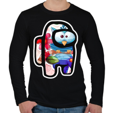 PRINTFASHION Among Us - Cuki Bagoly - Férfi hosszú ujjú póló - Fekete
