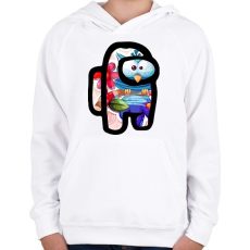 PRINTFASHION Among Us - Cuki Bagoly - Gyerek kapucnis pulóver - Fehér