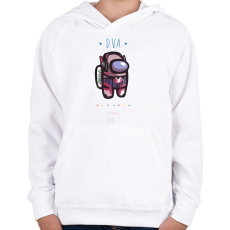 PRINTFASHION Among us D.VA 2 premium skin set - Gyerek kapucnis pulóver - Fehér