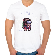 PRINTFASHION Among us D.VA premium skin set - Férfi V-nyakú póló - Fehér