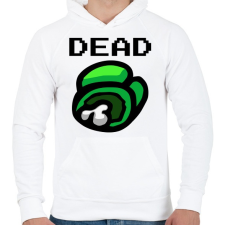 PRINTFASHION Among us - Dead! - Férfi kapucnis pulóver - Fehér férfi pulóver, kardigán
