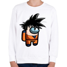 PRINTFASHION Among us - Dragonball - Gyerek pulóver - Fehér
