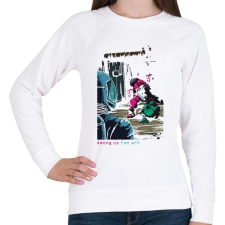 PRINTFASHION Among us fan art - fekete alaphoz  - Női pulóver - Fehér női pulóver, kardigán