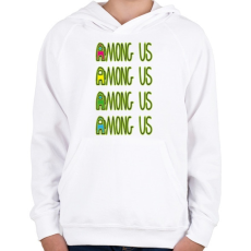 PRINTFASHION Among us felirat  - Gyerek kapucnis pulóver - Fehér
